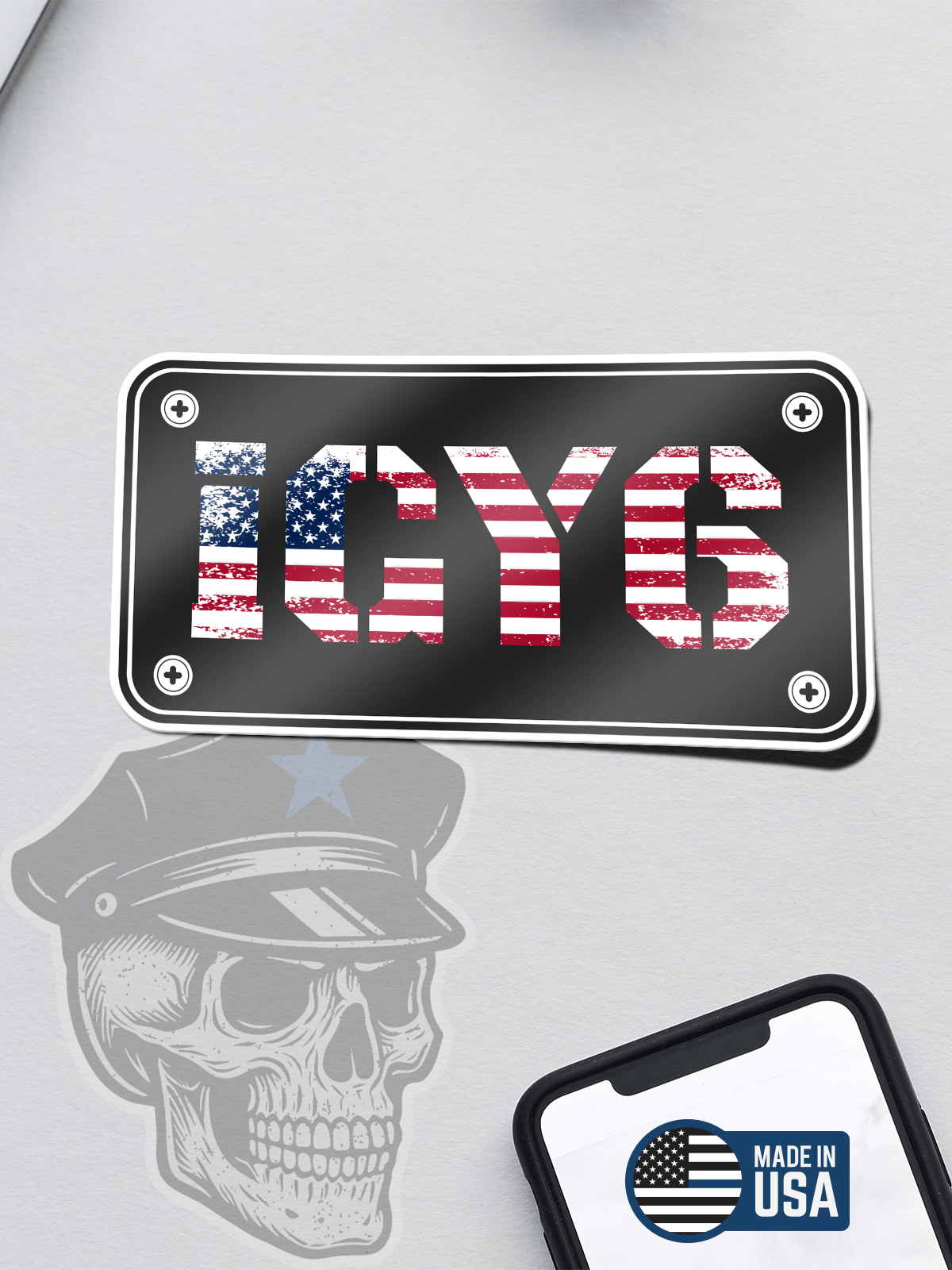 IGY6 America Flag Sticker